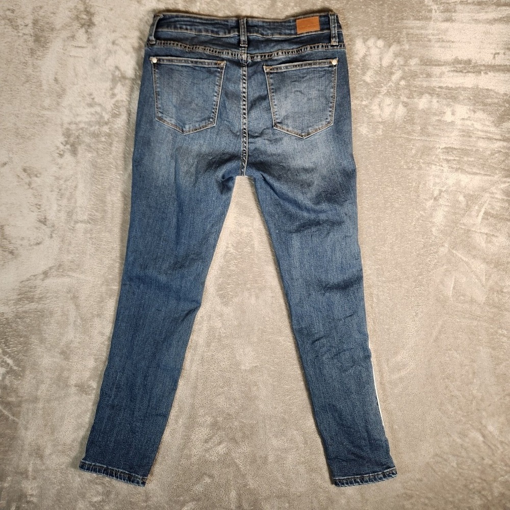 Judy Blue Jeans Womens 30X28 (Tag 11/30) JB84165 Med Blue Pin Stripe Skinny Fit - Picture 12 of 12